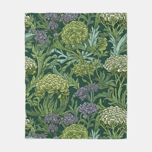 Seamless William Morris style floral pattern Fleece Deken (Voorkant)
