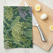 Seamless William Morris style floral pattern Theedoek (Quarter Fold)