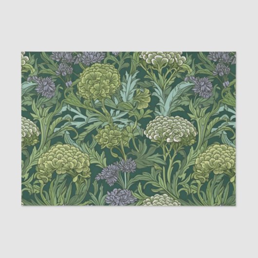 Seamless William Morris style floral pattern Tissuepapier (Voorkant)