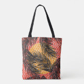Seamless with black palm leaves and strokes tote bag (Achterkant)