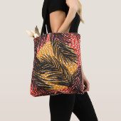Seamless with black palm leaves and strokes tote bag (Dichtbij)