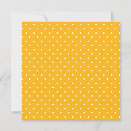 Seamless yellow-orange  polka dot  pattern  bedankkaart (Voorkant)