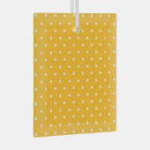Seamless yellow-orange  polka dot  pattern  glas ornament (Voorkant Rechts)