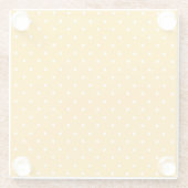 Seamless yellow-orange  polka dot  pattern  glazen onderzetter (Achterkant)