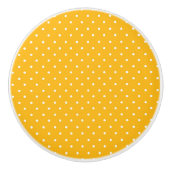Seamless yellow-orange  polka dot  pattern  keramische knop (Voorkant)