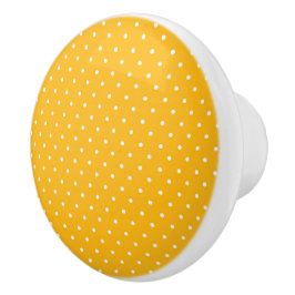 Seamless yellow-orange  polka dot  pattern  keramische knop