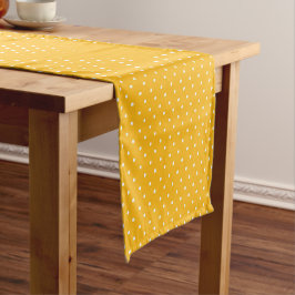 Seamless yellow-orange  polka dot  pattern  korte tafelloper