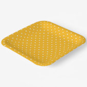 Seamless yellow-orange  polka dot  pattern  papieren bordje (Gebogen)