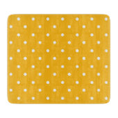 Seamless yellow-orange polka dot pattern snijplank (Voorkant)