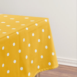 Seamless yellow-orange  polka dot  pattern  tafelkleed