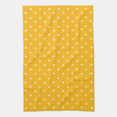 Seamless yellow-orange  polka dot  pattern  theedoek (Verticaal)
