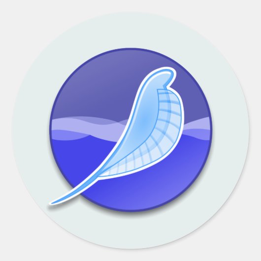 SeaMonkey-Logo Ronde Sticker (Voorkant)