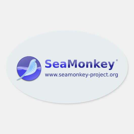 SeaMonkey Project - Horizontale Logo Ovale Sticker (Voorkant)