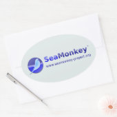 SeaMonkey Project - Horizontale Logo Ovale Sticker (Envelop)