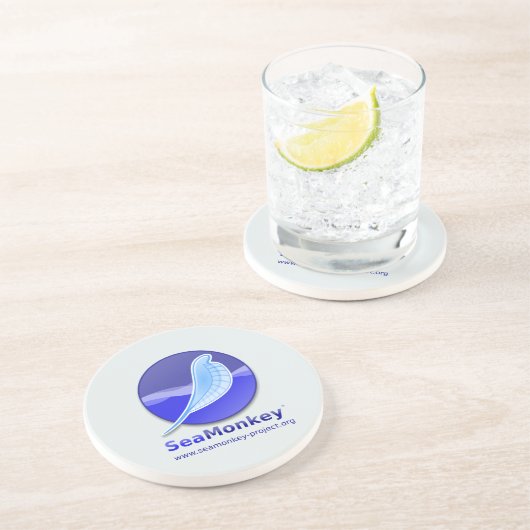 SeaMonkey-project - Verticale Logo Zandsteen Onderzetter (Zijkant)