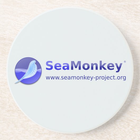 SeaMonkey-project - Verticale Logo Zandsteen Onderzetter (Voorkant)