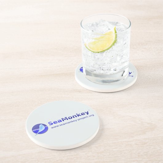 SeaMonkey-project - Verticale Logo Zandsteen Onderzetter (Zijkant)