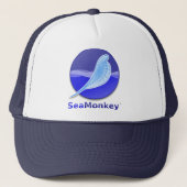 SeaMonkey Text Logo Trucker Pet (Voorkant)