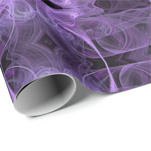 SEAMS MATCH: Abstract Kaleidoscoop Paars Fractal Cadeaupapier (Rol Hoek)