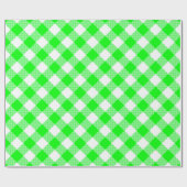 Seams Match: Green n White Gingham Wrapping Paper Cadeaupapier (Vlak)