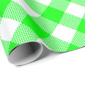 Seams Match: Green n White Gingham Wrapping Paper Cadeaupapier (Rol Hoek)