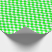 Seams Match: Green n White Gingham Wrapping Paper Cadeaupapier (Hoek)