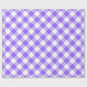 Seams Match: Paars in wit gingham-pakpapier Cadeaupapier (Vlak)