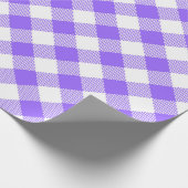 Seams Match: Paars in wit gingham-pakpapier Cadeaupapier (Hoek)