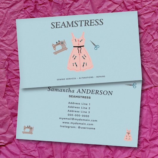 Seamstress & Alterations Services Visitekaartje