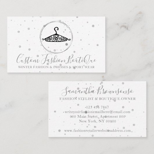 Seamstress Boutique Tailor Shop Cute Hanger Visitekaartje (Voorkant / Achterkant)