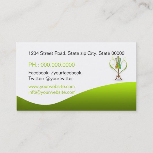 Seamstress business card visitekaartje (Achterkant)