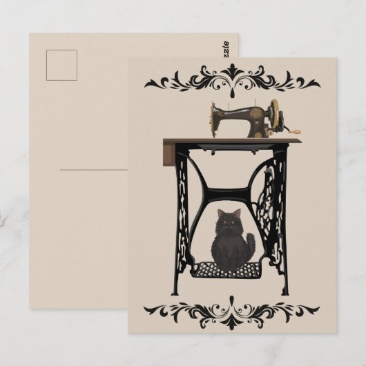 Seamstress Cats Lovers -  naaimachine Briefkaart (Voorkant / Achterkant)