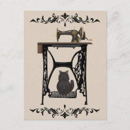 Seamstress Cats Lovers -  naaimachine Briefkaart