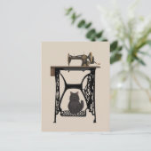 Seamstress Cats Lovers -  naaimachine Briefkaart (Staand voorkant)