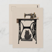 Seamstress Cats Lovers -  naaimachine Briefkaart (Voorkant / Achterkant)