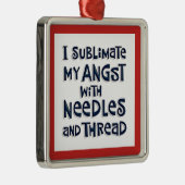 Seamstress Christmas Metalen Ornament (Rechts)