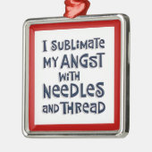 Seamstress Christmas Metalen Ornament (Links)