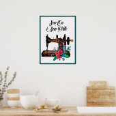 Seamstress-container voor naadloos naaien en naaie poster (Keuken)