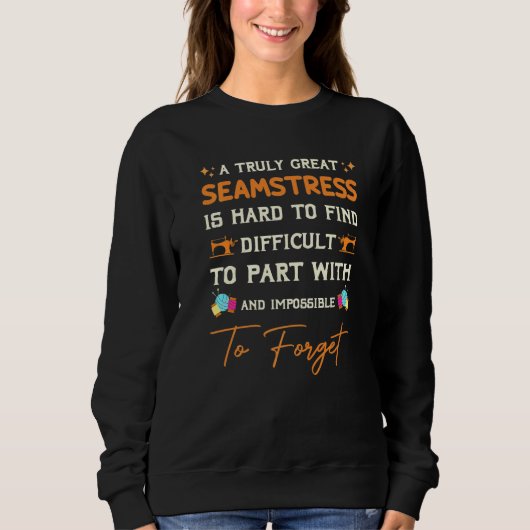 Seamstress-dressmaker Retro Sunset New Sew Machine Trui (Voorkant)