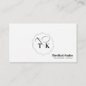 Seamstress Embroidery Tailor Mode Needle Logo Visitekaartje (Voorkant)