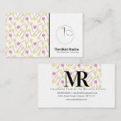 Seamstress Embroidery Tailor Mode Needle Logo Visitekaartje (Voorkant / Achterkant)