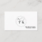 Seamstress Embroidery Tailor Seedle Needle Logo Visitekaartje (Voorkant)