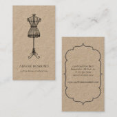 Seamstress-formulier voor het wijzigen van de naai visitekaartje (Voorkant / Achterkant)