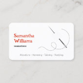 Seamstress handgemaakte dressmaking visitekaartje (Voorkant)