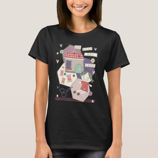 Seamstress Love Rag Doll van naaigarens  naaigaren T-shirt (Voorkant)