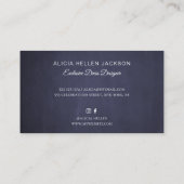 Seamstress luxe diamantjurk mode designer visitekaartje (Achterkant)