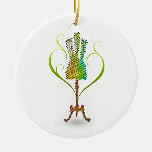 Seamstress-mannequin/Dressmaker Mannequin Keramisch Ornament (Voorkant)