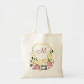 Seamstress Monogram Crest Seamling Tote Bag (Voorkant)