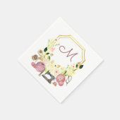 Seamstress Monogram Crest Seing Napkin Servet (Hoek)