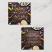 Seamstress of Tailor desk Hand sewn Square Busines Vierkante Visitekaartje (Voorkant / Achterkant)